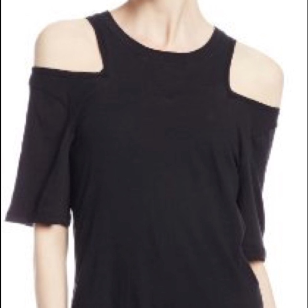 BCBG generation black cold shoulder tunic.